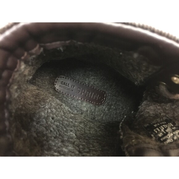 Call it Spring Men winter faux fur lining boots brown size 9.5 - Picture 10 of 11